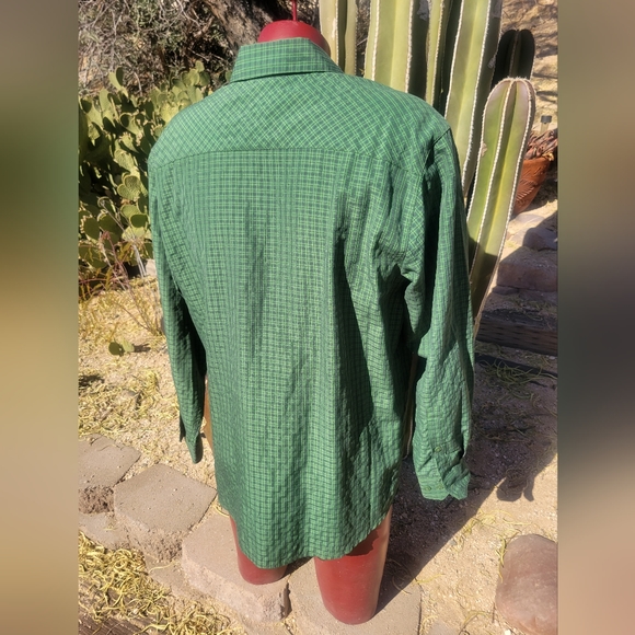 Omni Shade Sun Protection Green Plaid Shirt - Picture 4 of 4